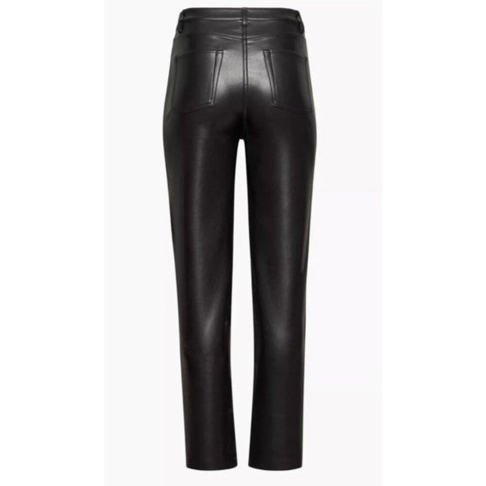 aritzia wilfred High-waisted Vegan Leather pants black xs - Picture 10 of 11